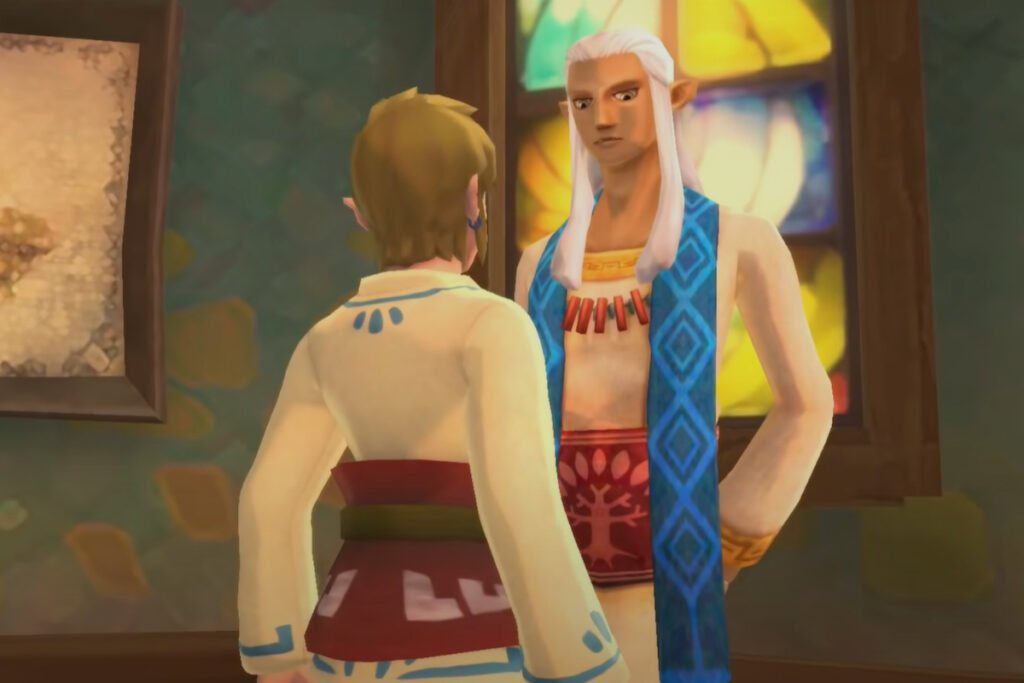 Owlan and Link in The Legend Of Zelda Skyward Sword Game