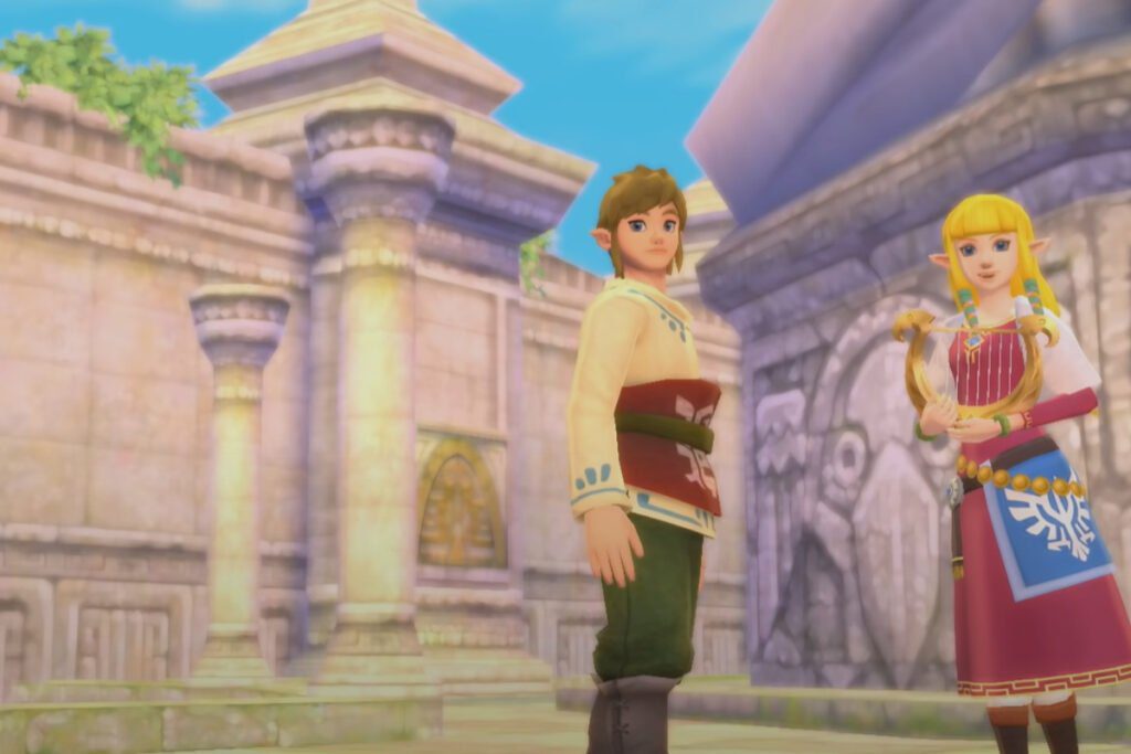 Zelda and Link - The Legend Of Zelda Skyward Sword Game