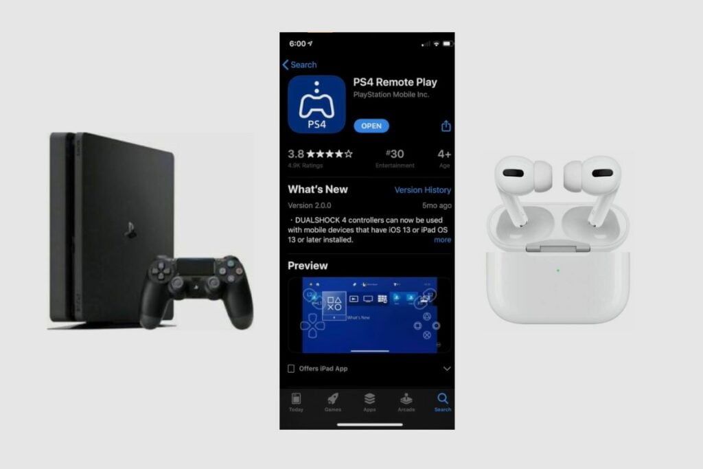 Connecting Your AirPods to Your PS4 Using Your Remote-Play App