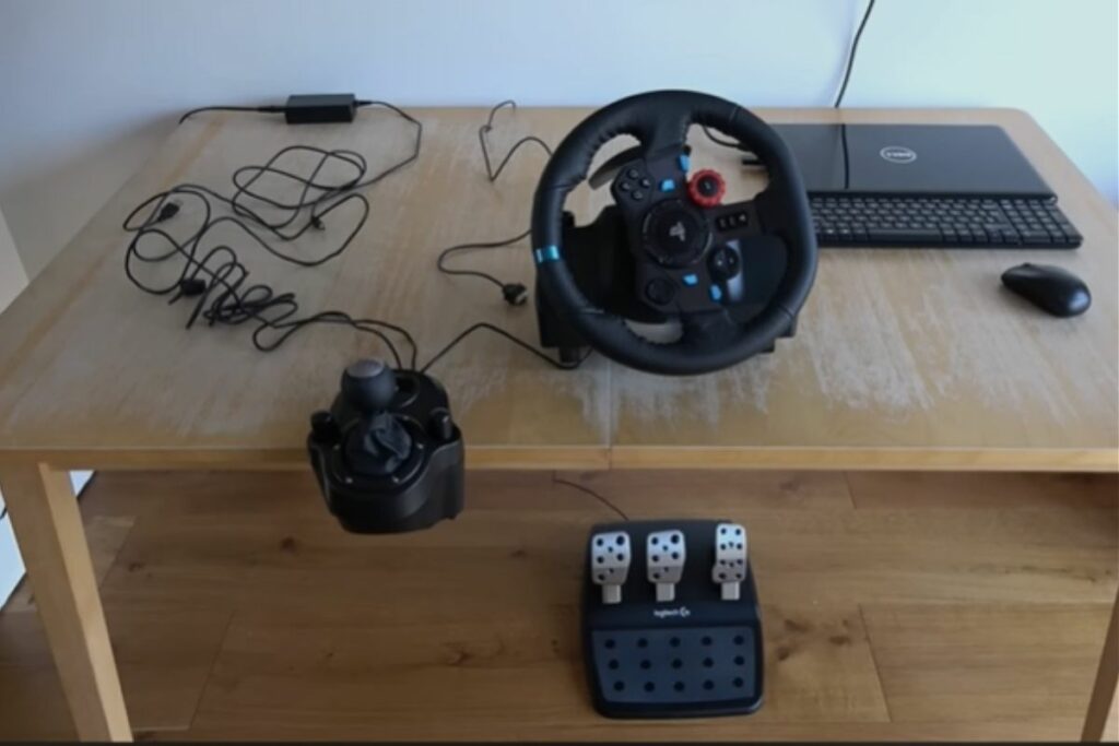 How to Set Up a Logitech G920 using a Table and Chair